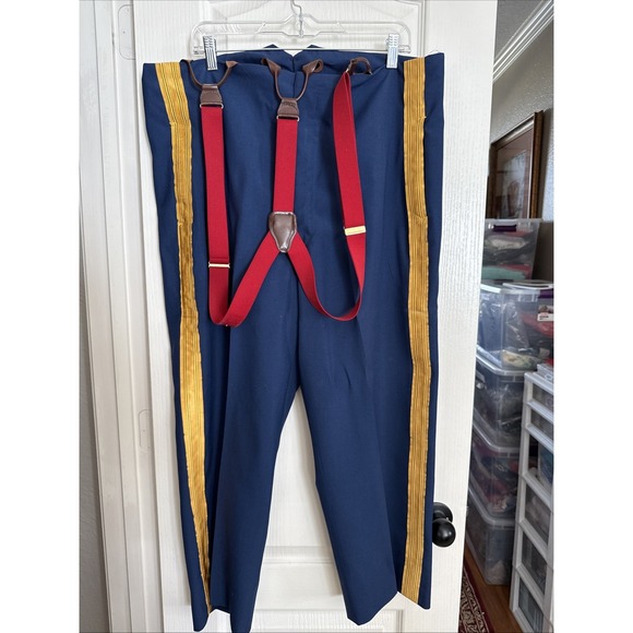 US Army Men's NCO Officer Blue ASU Dress Uniform Pants Trousers‎ Sz 38/39 5125